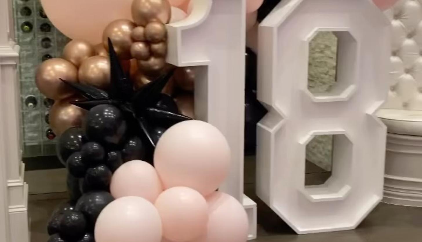 Elegant balloon decor for a private birthday celebration